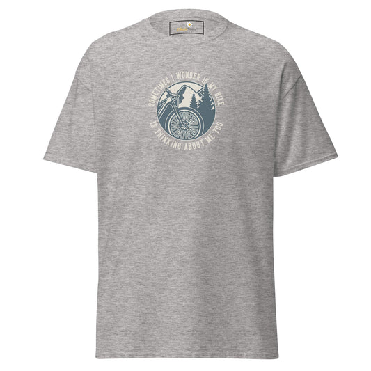 Unisex classic t-shirt - ADVENTURE SPORT CIRCLE BIKE WONDERING - REGULAR - Sport Grey / S