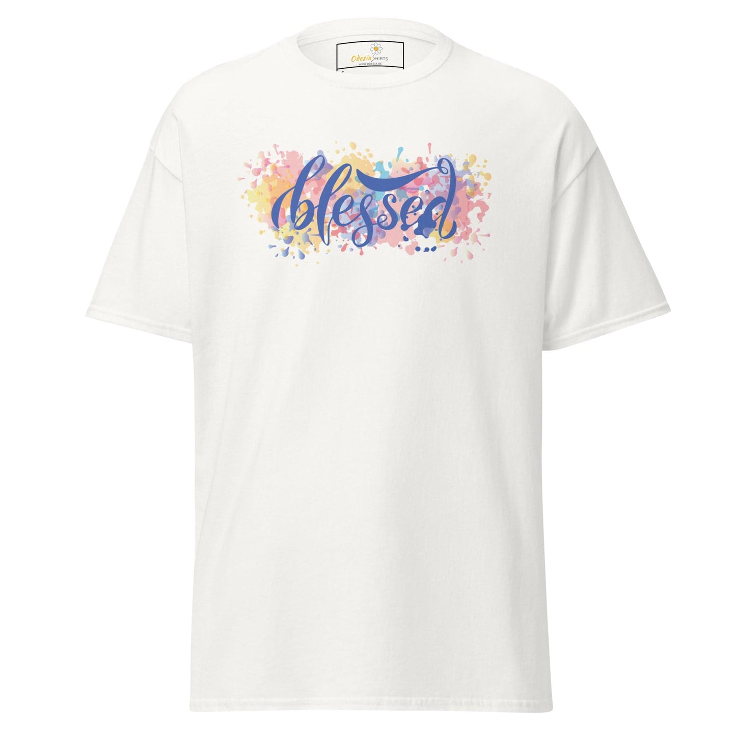 Unisex classic t-shirt - SPIRITUAL TEXT BLESSED - REGULAR - White / S