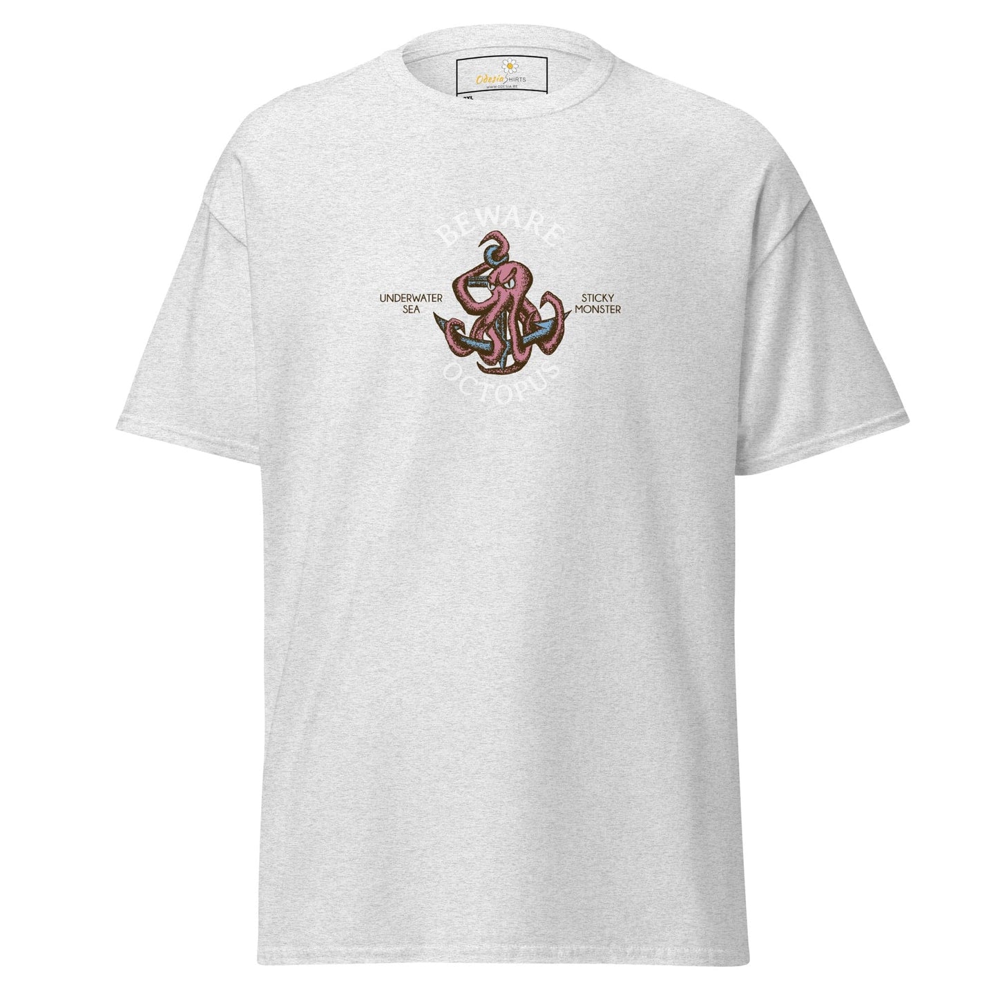 White T-shirt with octopus graphic from T-SHIRT DESIGN TEE for MEN and WOMEN in 2XL to 5XL