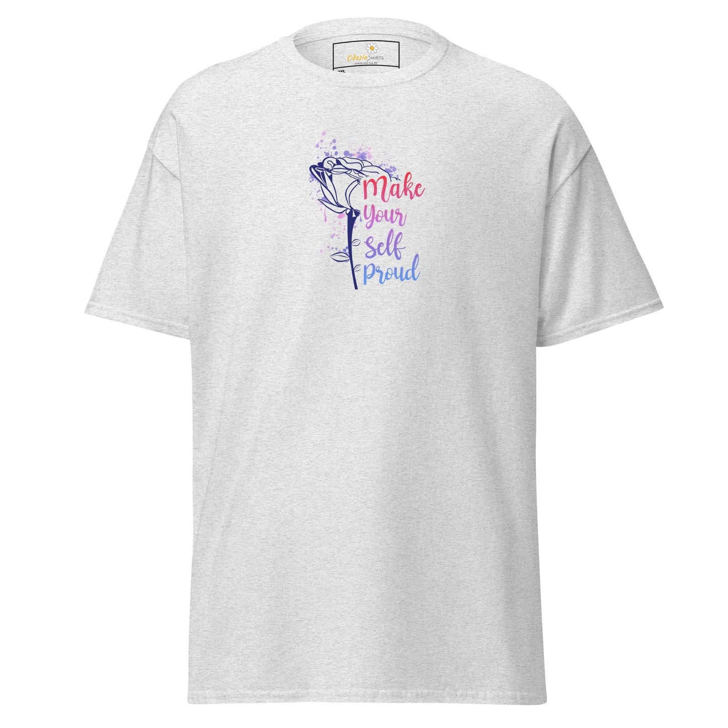 White T-Shirt with floral design for Men and Women in 2XL to 5XL sizes