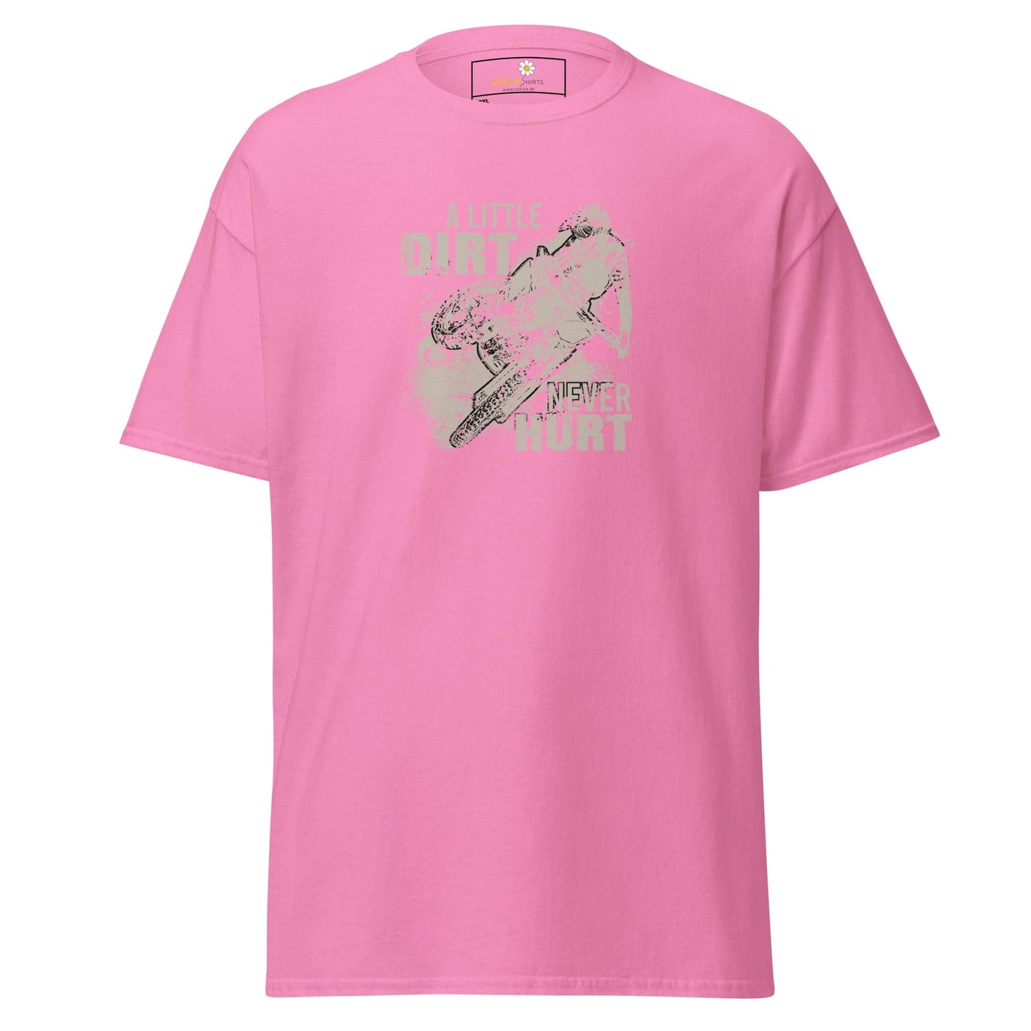 Pink graphic t-shirt.