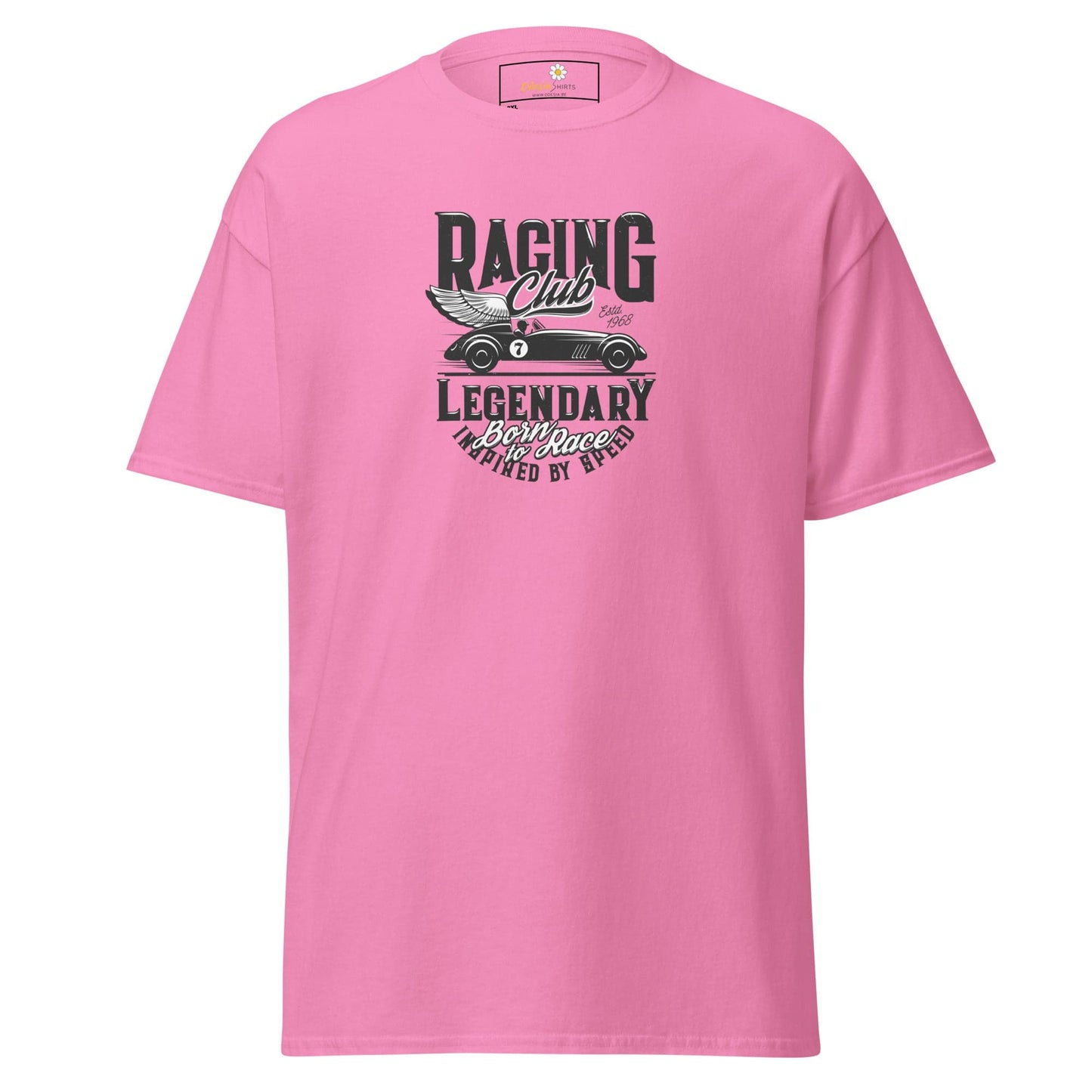 Pink t-shirt with racing club design.