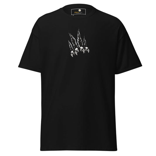 Black T-shirt with claw design from T-SHIRT DESIGN TEE for Men and Women in 2XL to 5XL