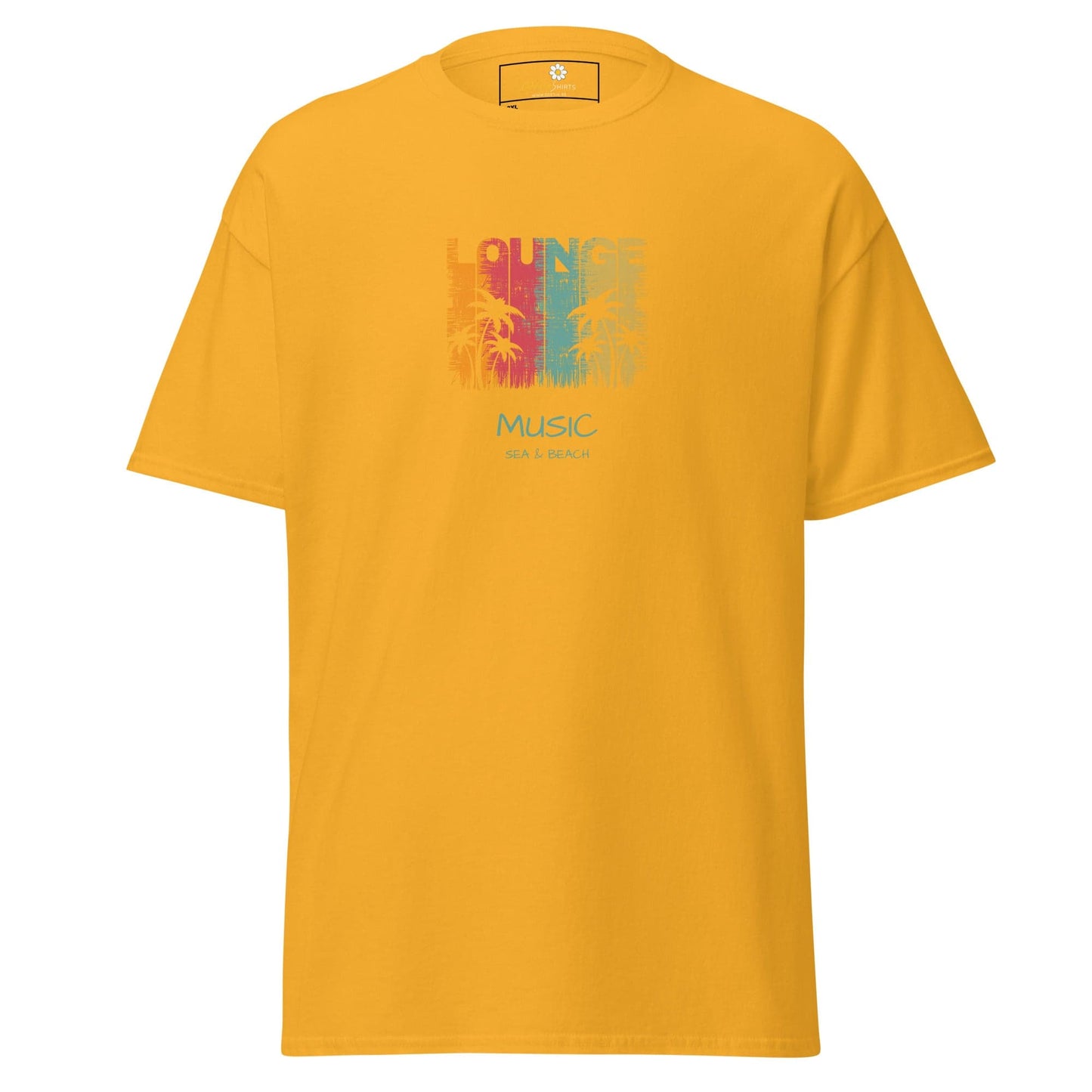 Yellow T-shirt with colorful graphic design for Men and Women in 2XL to 5XL sizes