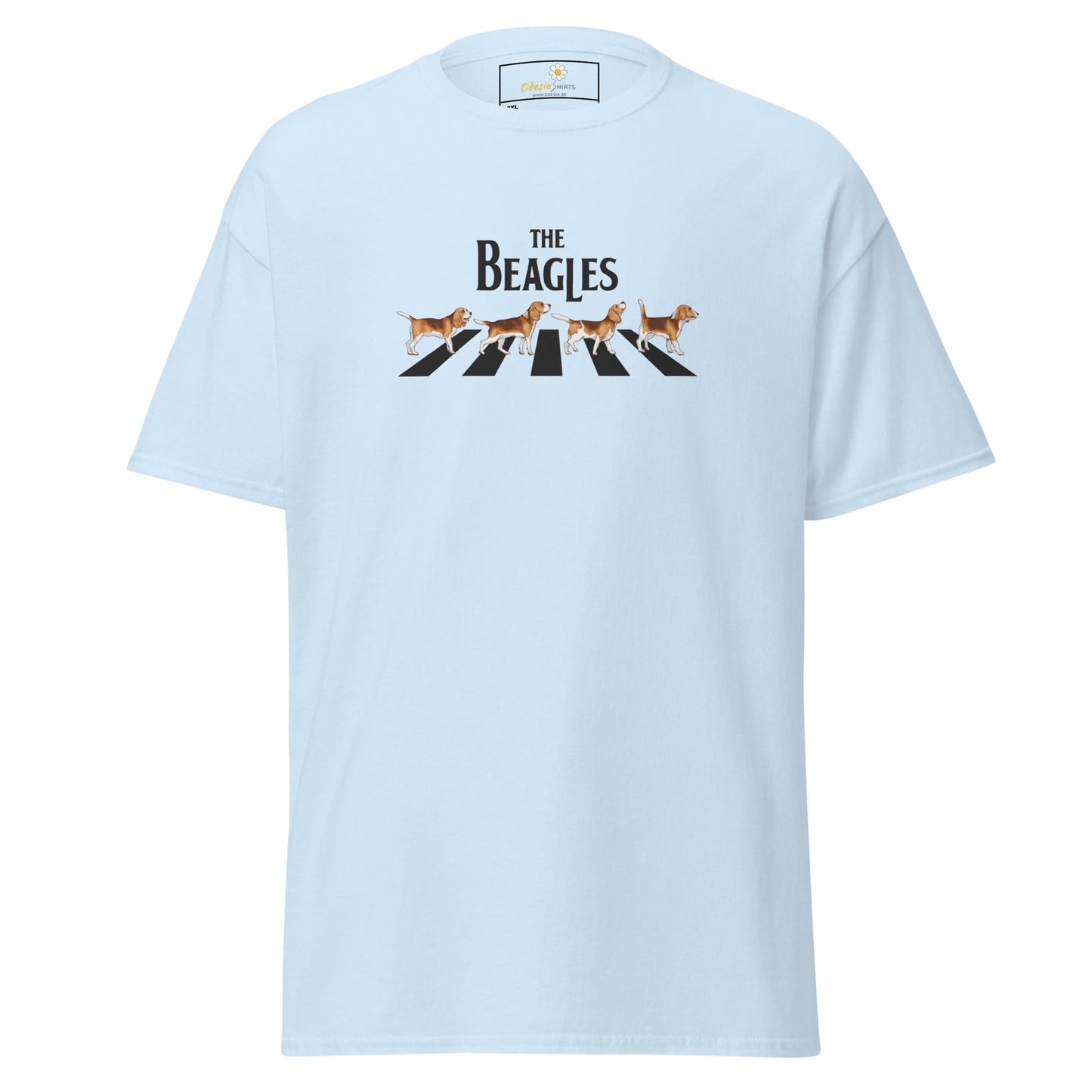Light blue ’The Beagles’ t-shirt.