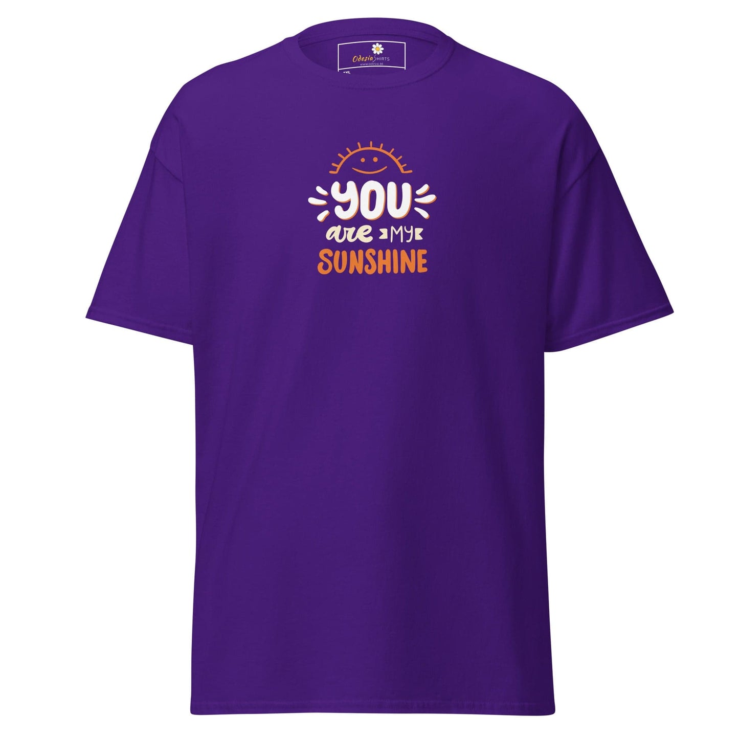 Purple T-shirt with You Are My Sunshine graphic for Men and Women in 2XL to 5XL