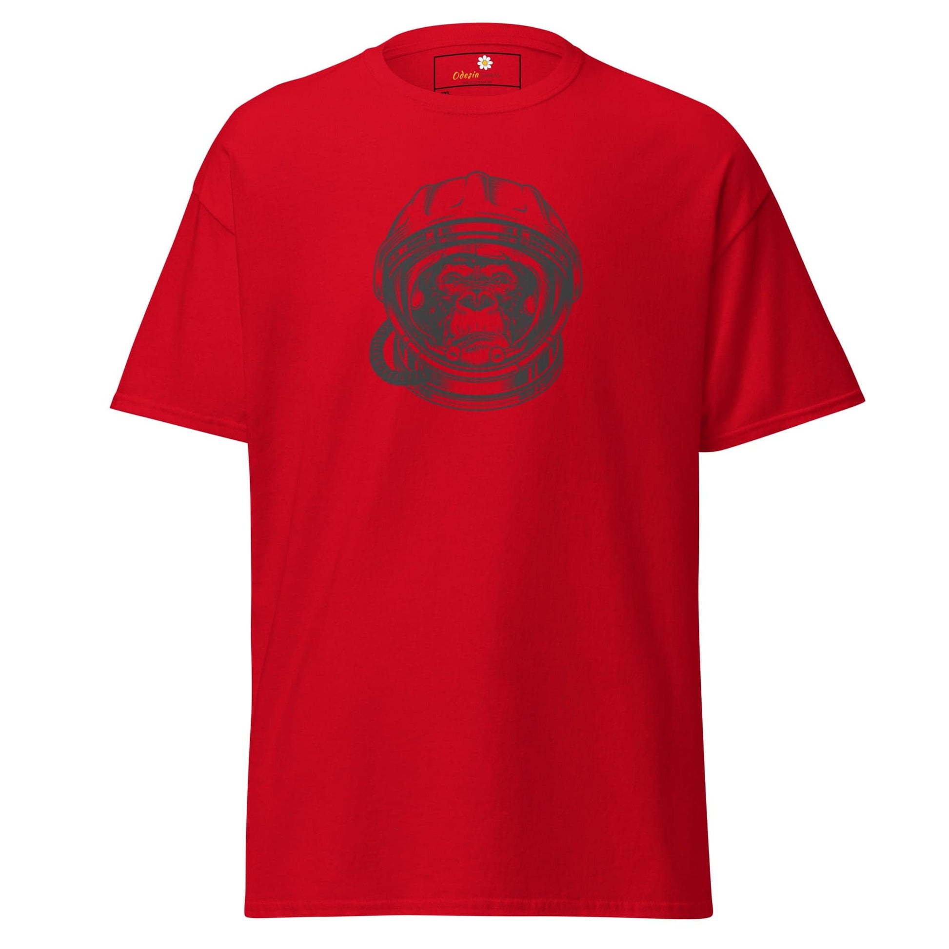 Red T-shirt with astronaut graphic from T-SHIRT DESIGN TEE for Men and Women size 2XL to 5XL